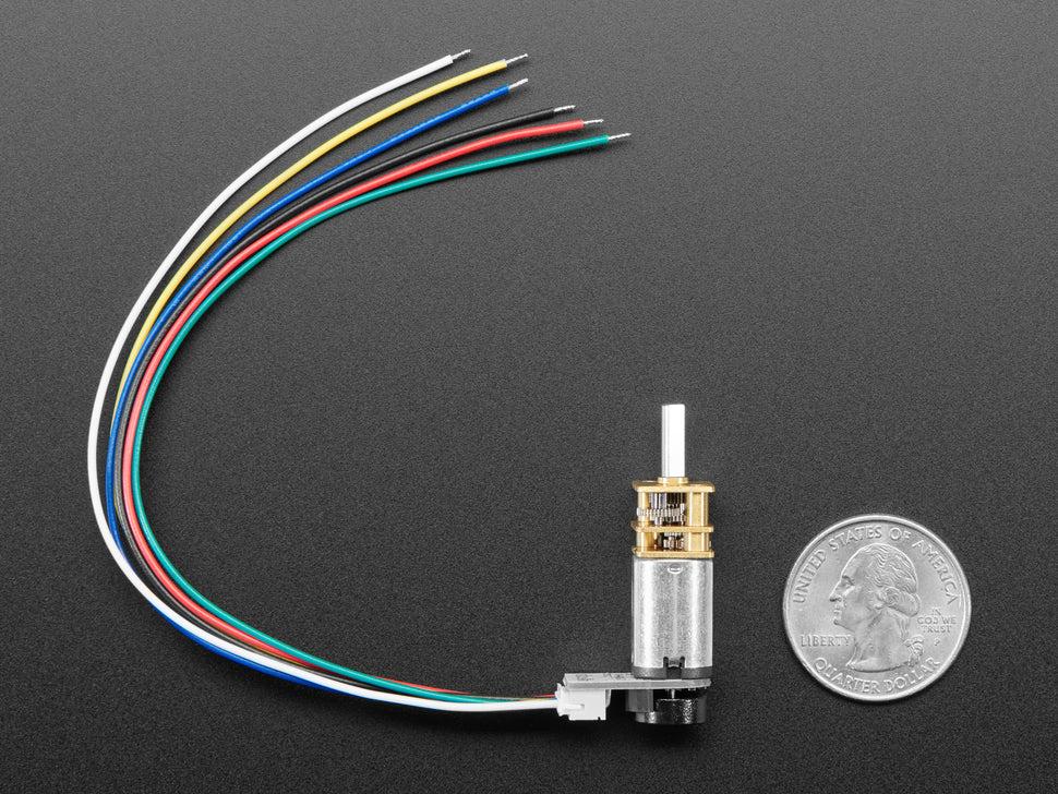N20 DC Motor with Magnetic Encoder - 6V with 1:298 Gear Ratio