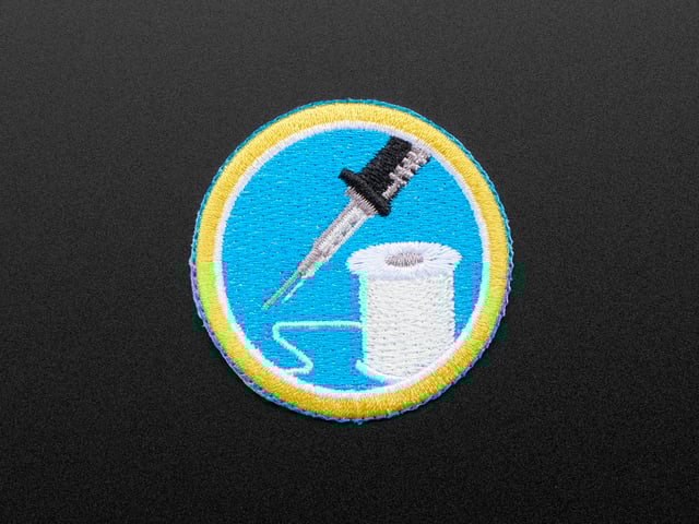 Learn to solder - Skill badge, iron-on patch