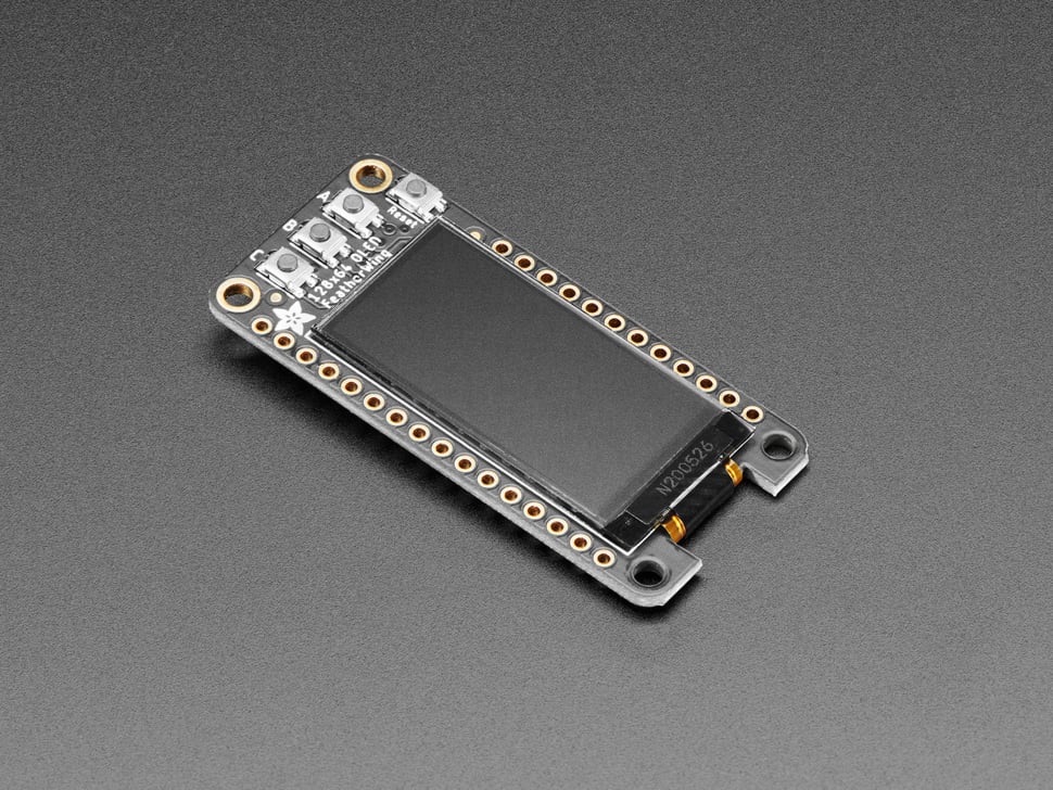 Adafruit FeatherWing OLED - 128x64 OLED Add-on For Feather