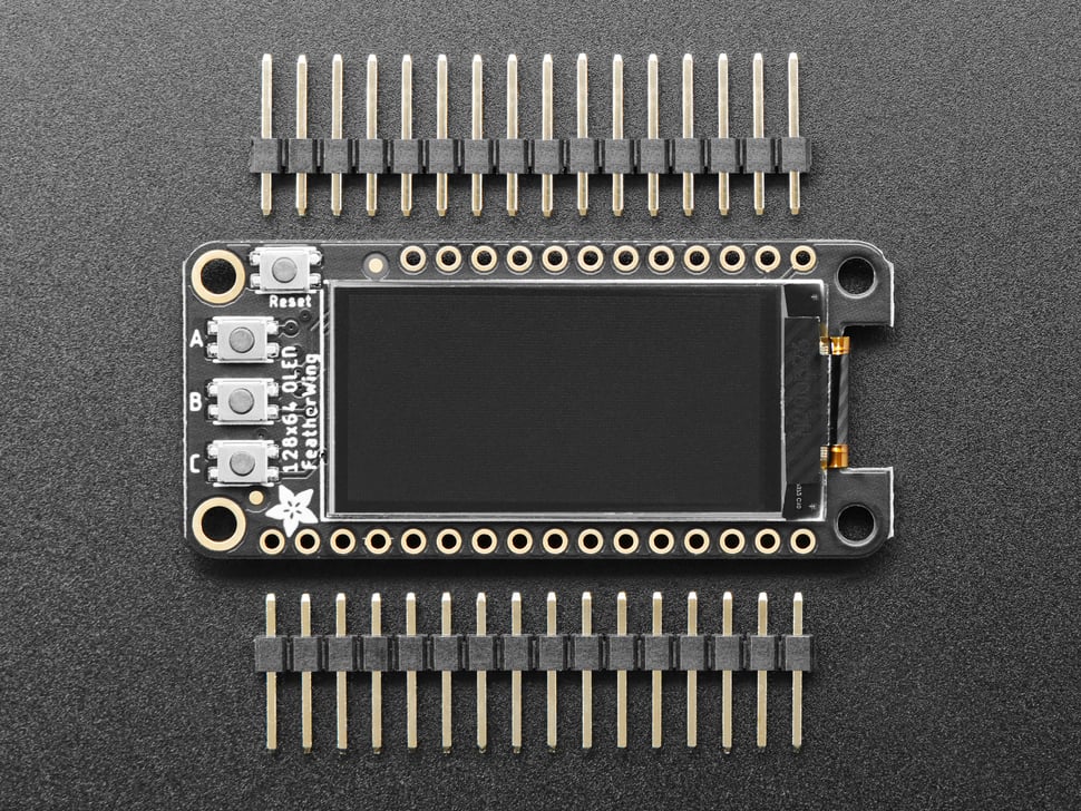 Adafruit FeatherWing OLED - 128x64 OLED Add-on For Feather