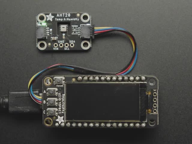 Adafruit FeatherWing OLED - 128x64 OLED Add-on For Feather
