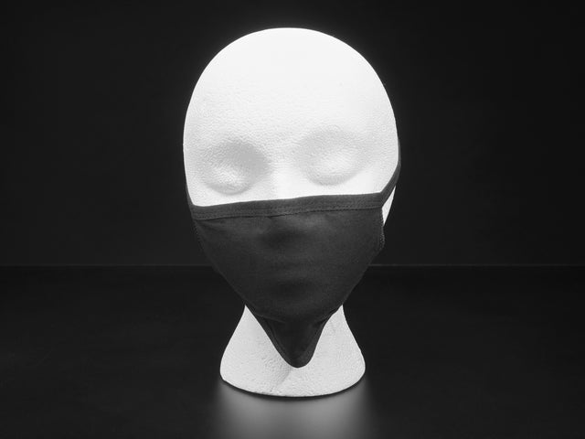 Simple Black 3-Layer Cotton Mask - Adult Size