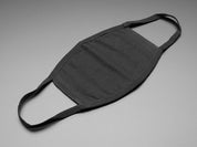 Simple Black 3-Layer Cotton Mask - Adult Size