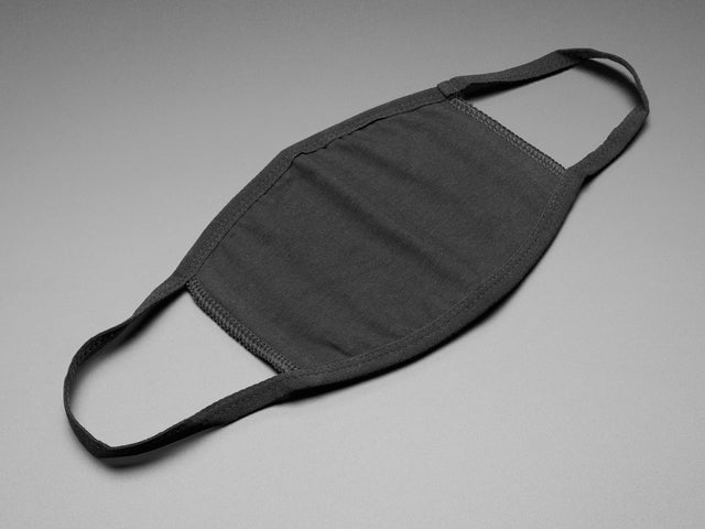 Simple Black 3-Layer Cotton Mask - Adult Size