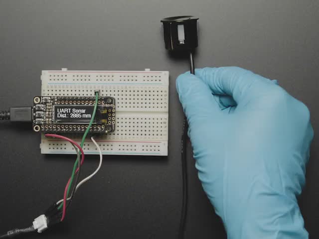 Panel Mount Ultrasonic (Sonar) Ranging Module with UART Output