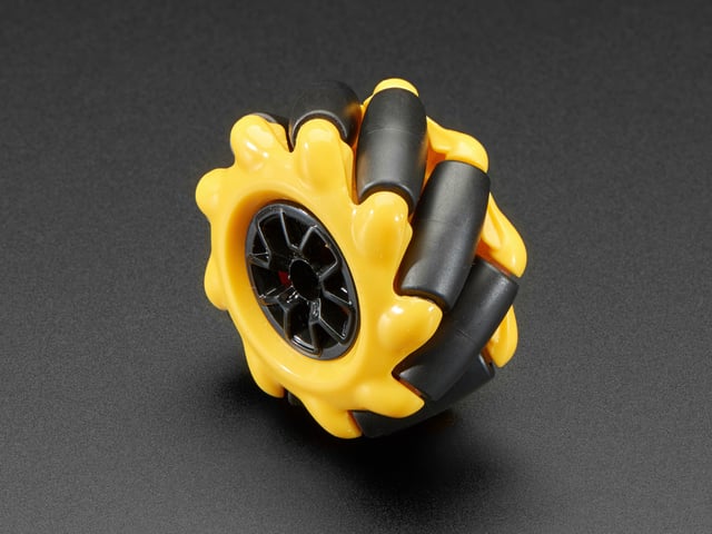 Right Mecanum Wheel - 48mm Diameter - TT Motor or Cross Axle