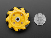 Right Mecanum Wheel - 48mm Diameter - TT Motor or Cross Axle