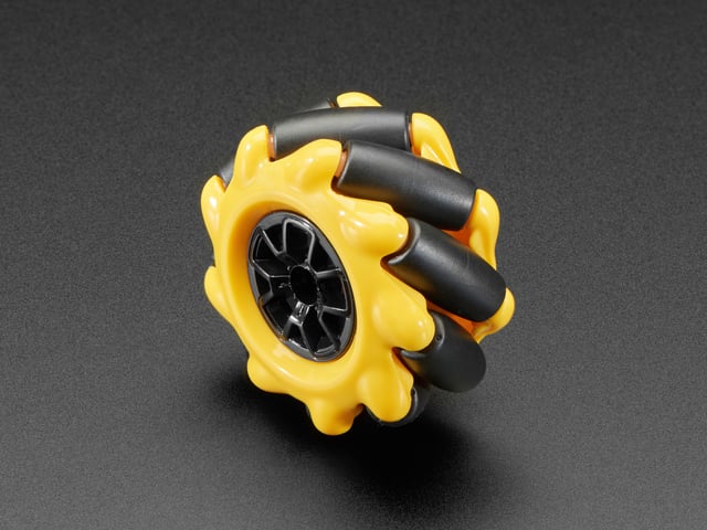 Left Mecanum Wheel - 48mm Diameter - TT Motor or Cross Axle