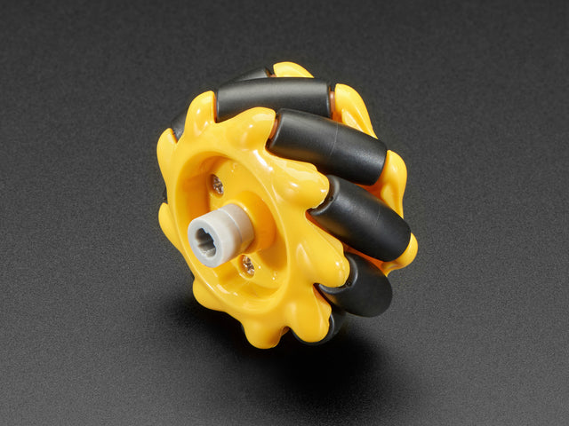 Left Mecanum Wheel - 48mm Diameter - TT Motor or Cross Axle
