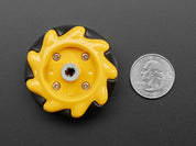 Left Mecanum Wheel - 48mm Diameter - TT Motor or Cross Axle