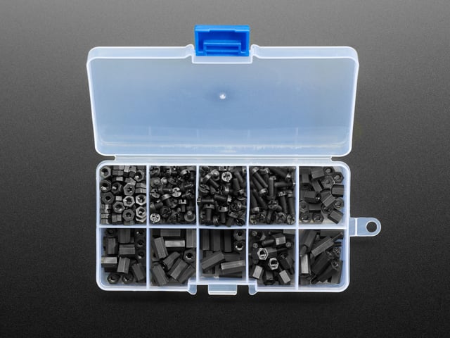 Black Nylon Machine Screw and Stand-off Set – M3 Thread