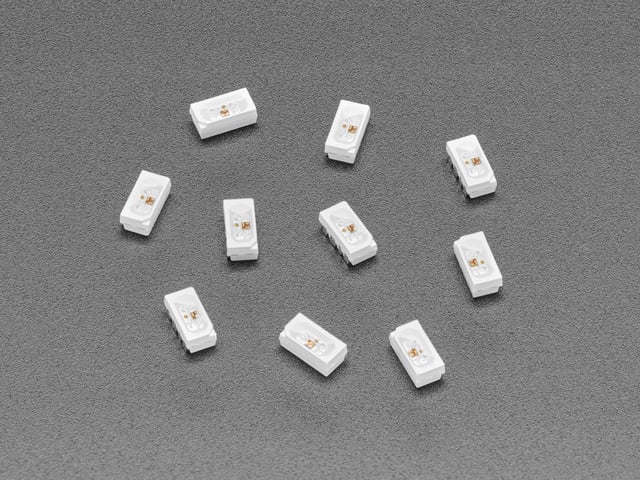 NeoPixel Side-Light RGB LED w/ Integrated Driver Chip - 10-pack