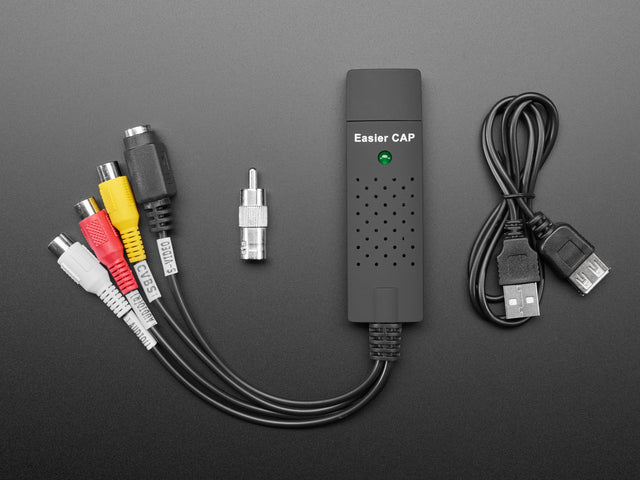 RCA NTSC or PAL or S-Video Input to USB 2.0 Capture Adapter