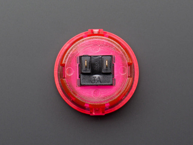 Arcade Button - 30mm Translucent Pink