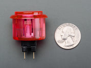 Arcade Button - 30mm Translucent Pink