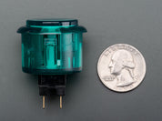 Arcade Button - 30mm Translucent Green