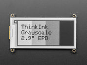 Adafruit 2.9" Grayscale eInk / ePaper Display FeatherWing