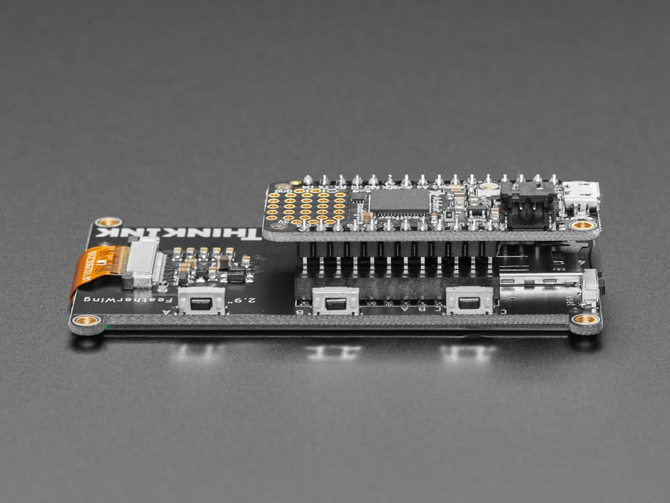 Adafruit 2.9" Grayscale eInk / ePaper Display FeatherWing