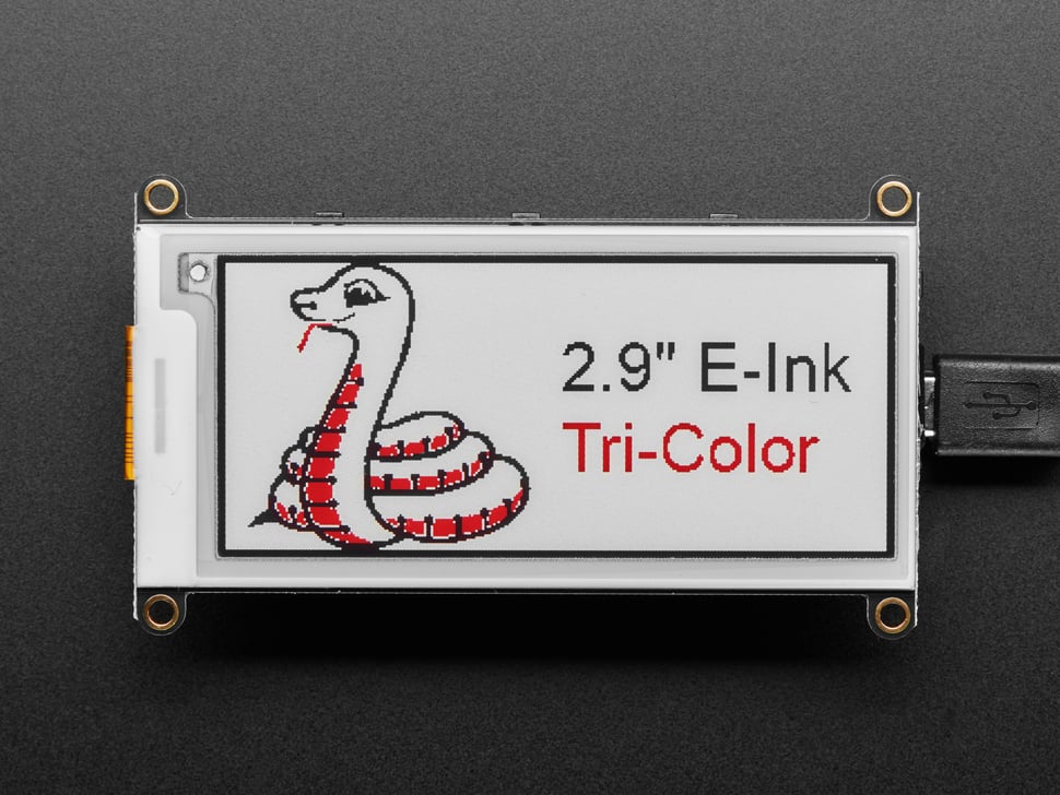 Adafruit 2.9" Tri-Color eInk / ePaper Display FeatherWing