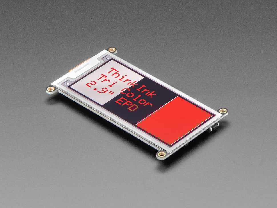 Adafruit 2.9" Tri-Color eInk / ePaper Display FeatherWing