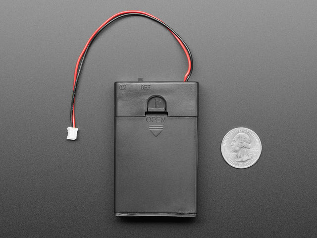 3x AA Battery Holder with On/Off Switch and 2-Pin JST