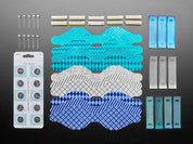 DIY Light Up Blinky Bow Ties Kit - 10 Pack in Blue Shades