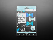 DIY Light Up Blinky Bow Ties Kit - 10 Pack in Blue Shades