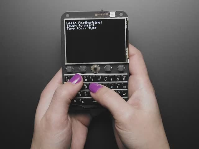 Keyboard FeatherWing - QWERTY Keyboard + 2.6" LCD