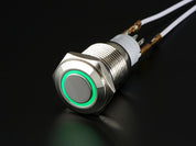 Rugged Metal On/Off Switch with Green LED Ring