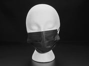 Standard Adult Disposable Masks - Black Surgical-Style - 50 pk