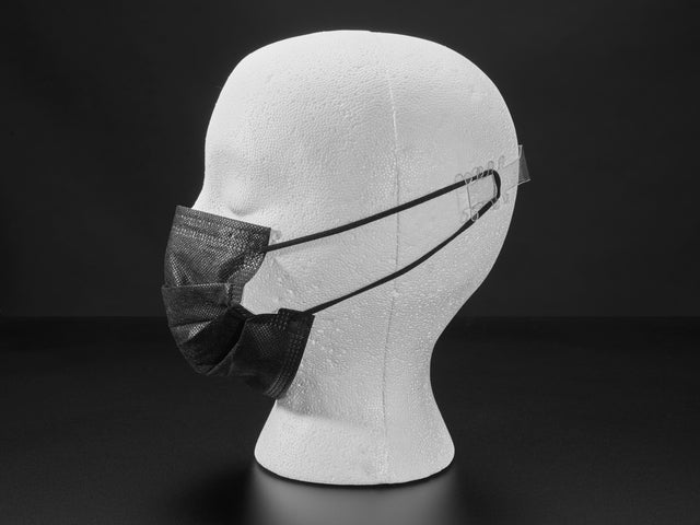 Standard Adult Disposable Masks - Black Surgical-Style - 50 pk