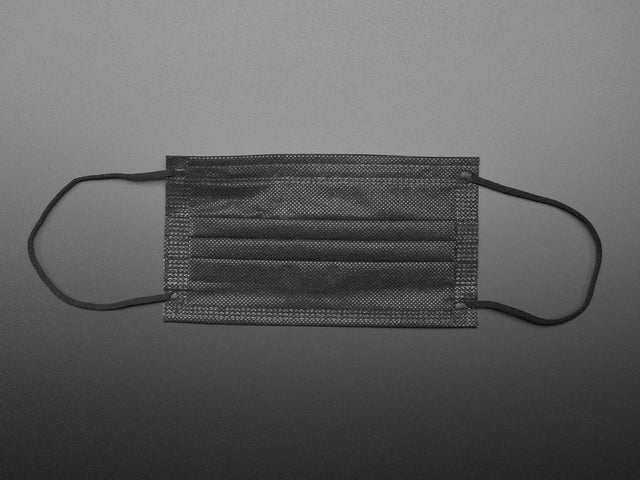 Standard Adult Disposable Masks - Black Surgical-Style - 50 pk