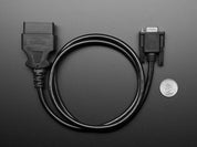 OBD Plug (16-pin) to DE-9 (DB-9) Socket Adapter Cable