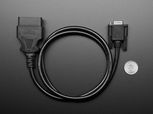 OBD Plug (16-pin) to DE-9 (DB-9) Socket Adapter Cable
