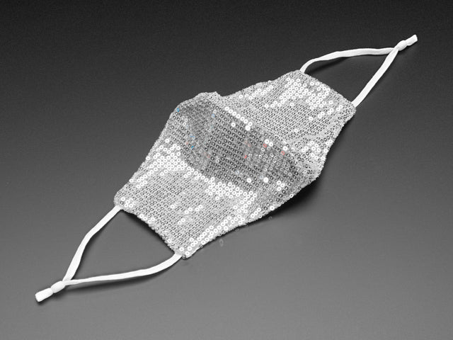 Silver Sequined Fashion Mask