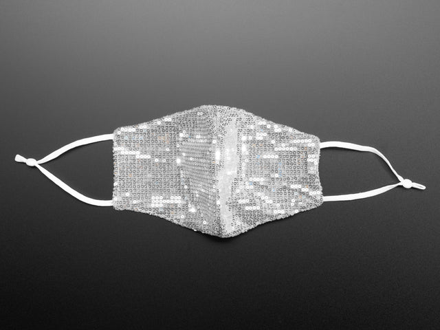 Silver Sequined Fashion Mask