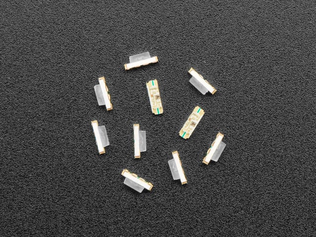 NeoPixel Addressable RGB LEDs - Slim Flat 3.2mm x 1.0mm 10 pack