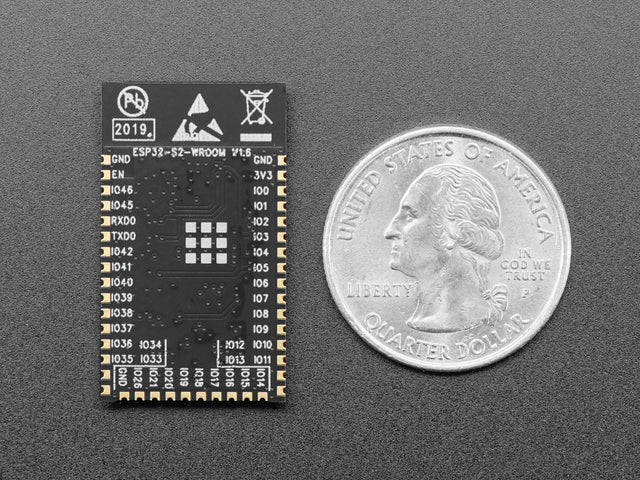 ESP32-S2 WROOM Module with PCB Antenna - 4 MB flash and no PSRAM