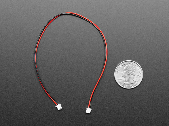 1.25mm Pitch 2-pin Cable 20cm long 1:1 Cable