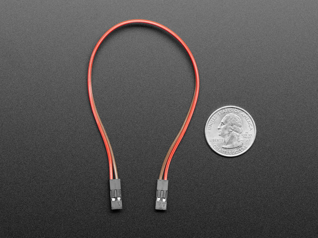 2.54mm 0.1" Pitch 2-pin Jumper Cable - 20cm long