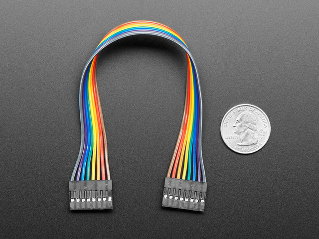 2.54mm 0.1" Pitch 8-pin Jumper Cable - 20cm long