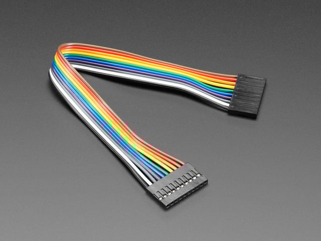 2.54mm 0.1" Pitch 10-pin Jumper Cable - 20cm long