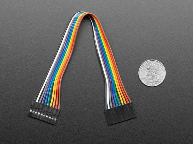 2.54mm 0.1" Pitch 10-pin Jumper Cable - 20cm long