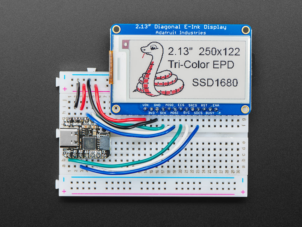 Adafruit 2.13" 250x122 Tri-Color eInk / ePaper Display with SRAM