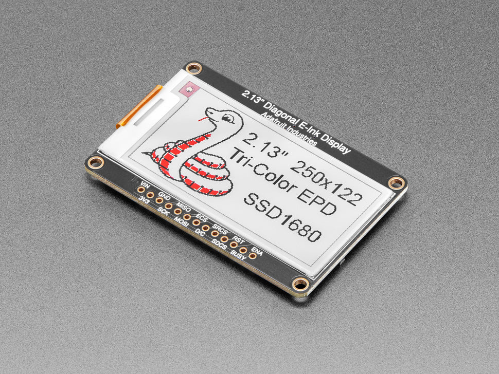 Adafruit 2.13" 250x122 Tri-Color eInk / ePaper Display with SRAM