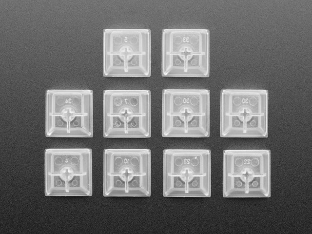 Translucent Keycaps for MX Compatible Switches - 10 pack