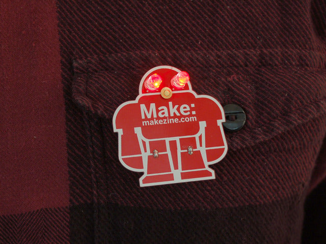 Learn to solder PCB badge kit by MAKE Magazine - MakerSHED
