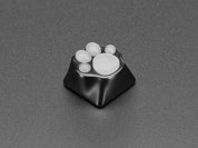 Black Aluminum Kitty Paw Keycap with Translucent Silicone Toes