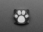 Black Aluminum Kitty Paw Keycap with Translucent Silicone Toes