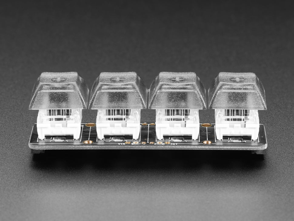 NeoKey 1x4 QT I2C - Four Mechanical Key Switches with NeoPixels